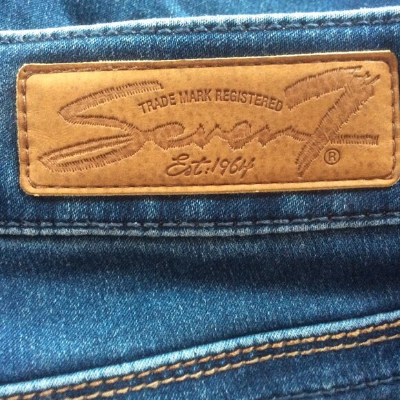 Seven7 Denim Ankle Button High Rise Legging Classic Boho Comfort Jeans Size 10 - Picture 3 of 9